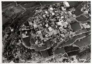 Images Dated 25th November 2009: Aerial view of the heights around Jerusalem, Palestine, from a Zeppelin, 1931 (1933)