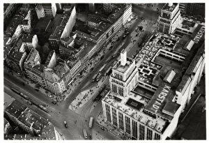 Images Dated 25th November 2009: Aerial view of Hermannplatz, Berlin Neukoelln, Germany, from a Zeppelin, c1931 (1933)