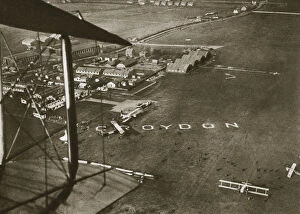Wing Gallery: Aerial view of London Airport, 1925