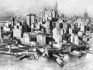 Aerial view of Lower New York, USA, 1926