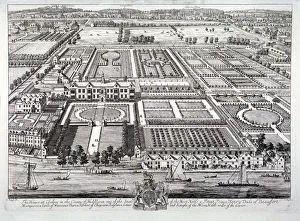 Aerial view of the seat of the Dukes of Beaufort, Chelsea, London, c1720. Artist