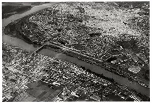 Andalusian Gallery: Aerial view of Seville, Spain, from a Zeppelin, 1929 (1933)