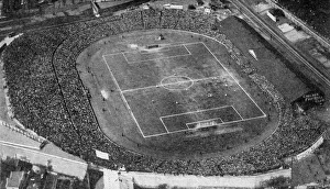 Chelsea Prints: Aerial view of Stamford Bridge, stadium of Chelsea Football Club, London, c1922