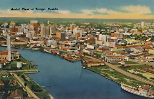 Tampa Gallery: Aerial View of Tampa, Florida, c1940s