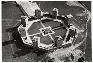 Images Dated 25th November 2009: Aerial view of the Tannenberg Memorial, near Olsztynek, Poland, from a Zeppelin, c1931 (1933)