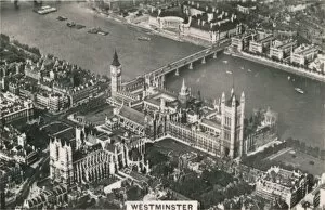 Aerial view of Westminster, 1939