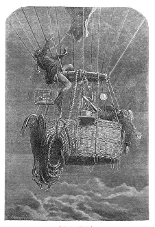 Ascending Prints: Aerial Voyages, 1870. Creator: C Laplante