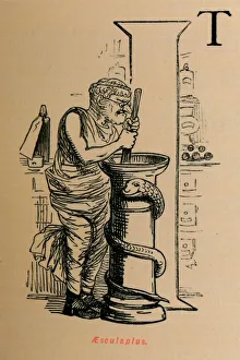 Aesculapius Collection: Aesculapius, 1852. Artist: John Leech
