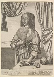 Aestas - Summer (Three-quarter-length seasons), 1641. Creator: Wenceslaus Hollar