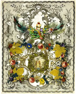 Valentines Card Prints: Affections Offering (Valentine), c.1850. Creator: Unknown