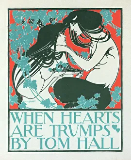 Bradley William H Prints: Affiche américaine When hearts are trumps