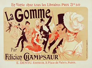 Affiche pour la Gomme'. c1900. Creator: Jules Cheret. Affiche pour la Gomme'. c1900. Creator: Jules Cheret