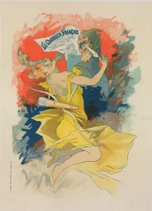 Affiche pour le journal le Courrier Français'. c1897. Creator: Jules Cheret. Affiche pour le journal le Courrier Français'. c1897. Creator: Jules Cheret