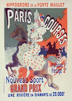 Chaix Imprimerie Prints: Affiche pour l'Hippodrome de la Porte-Maillot