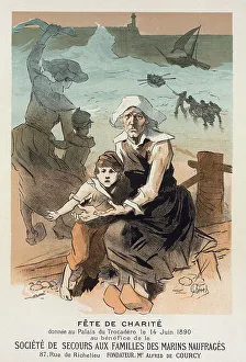 Charity Event Prints: Affiche pour une fête de charité au bénéfice de la Société de Secours aux Familles des