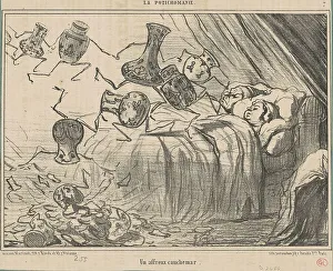 Dreaming Prints: Un affreux cauchemar, 19th century. Creator: Honore Daumier