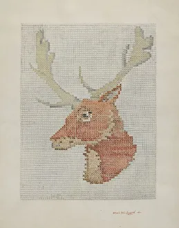Needlepoint Prints: Afghan, 1937. Creator: Ethel Dougan