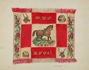 Needlepoint Prints: Afghan (detail), c. 1937. Creator: Ethel Dougan