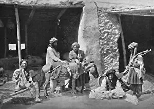 Huqqa Pipe Collection: Afghan merchants of Charman on the borders of Afghanistan, 1902. Artist: F Bremner