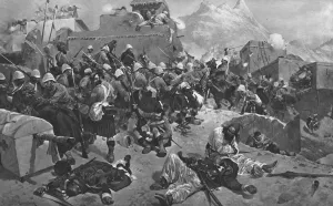 Infantry Prints: The Afghan War, 1878-80: 91st Highlanders and the 2nd Gurkas storming Gandia Mullah, 1901