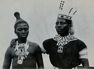 An African man and woman embracing, c1900. Creator: Unknown