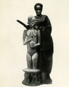 Cameroon Prints: African sculptor (Cameroons), 1947. Creator: Unknown