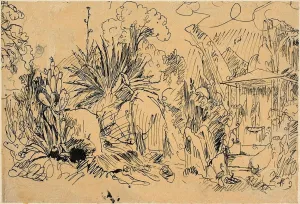 Bresdin Rodolphe Prints: African Village, n. d. Creator: Rodolphe Bresdin