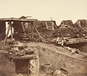 Cannonballs Gallery: [After the Capture of the Taku Forts], 1860. Creator: Felice Beato