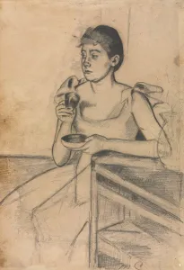After-Dinner Coffee (recto), c. 1889. Creator: Mary Cassatt (American, 1844-1926)