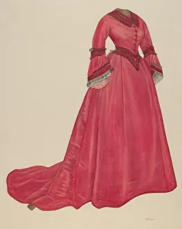 Trimming Prints: Afternoon Dress, 1935 / 1942. Creator: Nancy Crimi