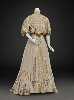 Fashion Industry Prints: Afternoon Dress (Bodice, Skirt), about 1903. Creator: Girolamo Giuseffi