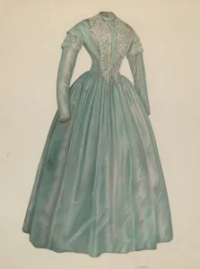 Crimi Nancy Prints: Afternoon Dress, c. 1940. Creator: Nancy Crimi