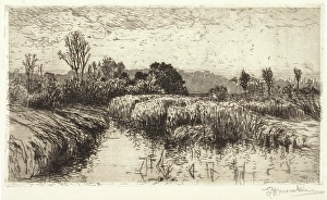 1885 Prints: Afternoon in March, Schleissheim, Bavaria, 1885. Creator: Lewis Henry Meakin
