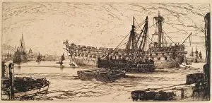 Marine Prints: The Agamemnon, 1870. Creator: Francis Seymour Haden