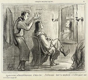 Assistant Prints: Agamemnon se faisant couronner à huis-clos, 1856. Creator: Honore Daumier