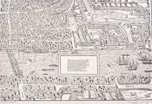 London Bridge Gallery: Agas Map of London, c1561