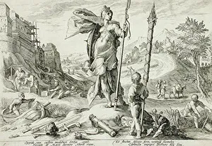Scaffolding Prints: The Age of Bronze, published 1589. Creator: Hendrik Goltzius