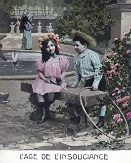 Hoop Prints: The age of Innocence, French Postcard, c1900