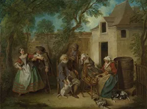 Nicolas 1690 1743 Prints: The Four Ages of Man: Old Age, ca 1735. Artist: Lancret, Nicolas (1690-1743)