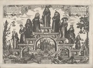 Swaddled Prints: The Eleven Ages of Woman, mid 17th century. Creator: Gerhard Altzenbach