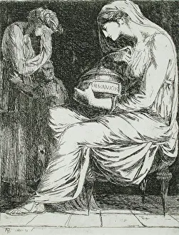 Head Bowed Prints: Aggripina with the Ashes of Germanicus, c1775. Creator: Alexander Runciman
