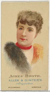Worlds Beauties Prints: Agnes Booth, from Worlds Beauties, Series 2 (N27) for Allen & Ginter Cigarettes