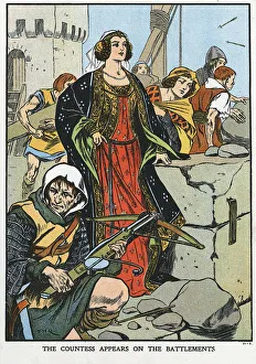 Agnes Collection: Agnes, Countess of Dunbar (1312?-1369), known as Black Agnes, 1338 (early 20th century)