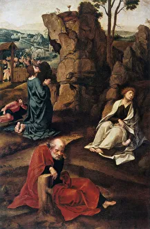 Painted Wood Prints: The Agony in the Garden, 1527-1530. Artist: Pieter Coecke van Aelst