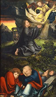 Judas Iskariot Prints: The Agony in the Garden, ca 1518. Artist: Cranach, Lucas, the Elder (1472-1553)