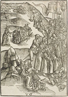The Agony in the Garden and Christ's Arrest, plate ten from Passio domini nostri Jesu... c.1503