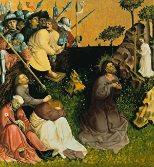 The Agony in the Garden. The Wings of the Wurzach Altar, 1437. Artist: Multscher, Hans (c. 1400-1467) The Agony in the Garden. The Wings of the Wurzach Altar, 1437. Artist: Multscher, Hans (c. 1400-1467)