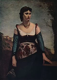 Masterpieces Of Painting Gallery: Agostina, 1866. Artist: Jean-Baptiste-Camille Corot