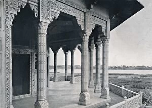 Plate Ltd Gallery: Agra. Balcony of the Jasmine Tower, c1910. Creator: Unknown