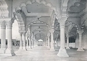 Audience Hall Prints: Agra. The Dewan-i-am, or Hall of Public Audience, c1910. Creator: Unknown